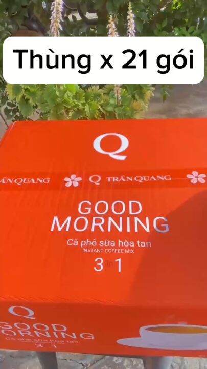 Cà Phê Hòa Tan TrẦn Quang 3in1 Good Morning Bịch X 24 ống Lazadavn