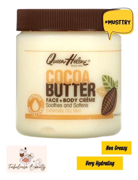 Queen Helene Cocoa Butter + Face & Body Creme (136g) Lazada PH
