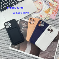 ?ส่งจากไท?เคสไอโฟน ผู้ถือบัตร แฟชั่น เคส for iPhone XR body 14Pro 13Pro เคสไอโฟน Xr บอดี้ 13Pro 14 pro case เปลือกนิ่ม