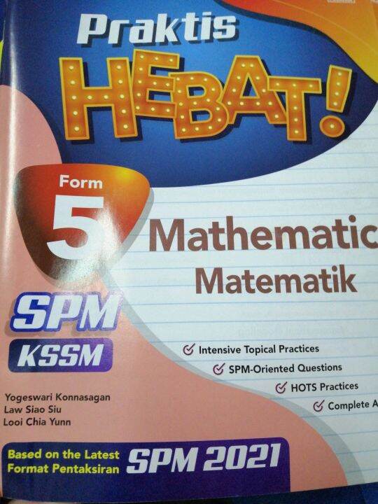 Praktis hebat Mathematics dwi Bahasa topikal Tingkatan 5. Ikut KSSM ...