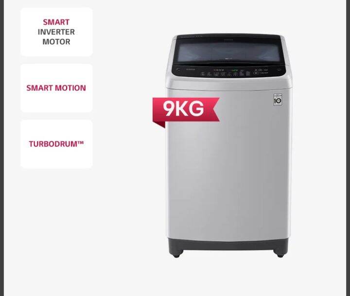 9kg LG Smart Inverter Automatic Washing Machine 200 watts only Lazada PH