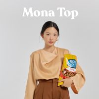 REALLOOSE MONA TOP - เสื้อซาตินคอถ่วง แขนยาว