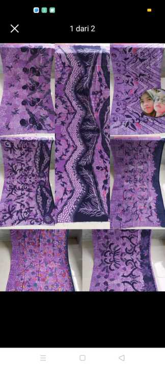 Kain Batik Ungu Lilac Batik Keluarga Batik Meteran Baju Seragam Pesta