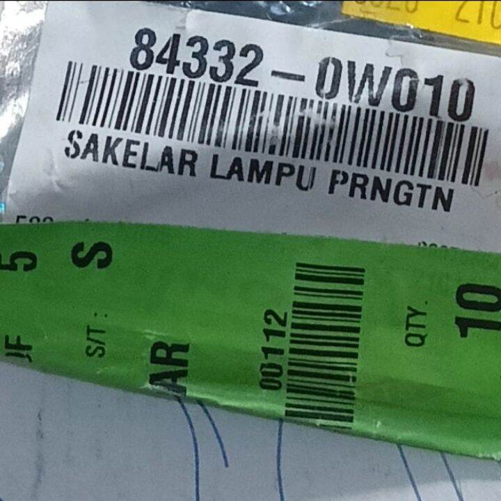 SWITCH HAZARD / SAKLAR LAMPU PERINGATAN DYNA HINO DUTRO HT ORIGINAL