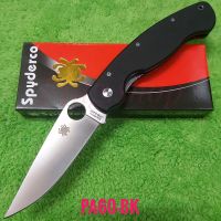 อุปกรณ์เดินป่า มีดพับ มีดพก มีดเดินป่า มีดพับอเนกประสงค์ Spyderco รุ่น PA60-BK ใบเลสด้ามดำสวยๆ คมๆ พร้อมมีที่เหน็บพกพาสะดวก สินค้าคุณภาพเน้นใช้งาน น่าสะสม พกพาเดินป่า 24cm