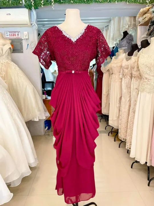 ELEGANT DOUBLE SWAG Formal Gown for ...