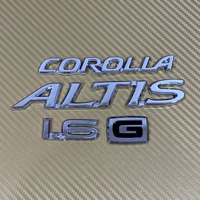 โลโก้ * COROLLA + ALTIS + 1.6 + G  ติดฝาท้าย TOYOTA  ALTIS  ราคายกชุด มี 4 ชิ้น