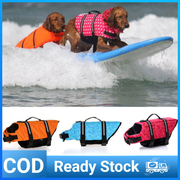 【COD】Dog Life Jacket Vests Outdoor Pet Dog Cloth Float Puppy Rescue