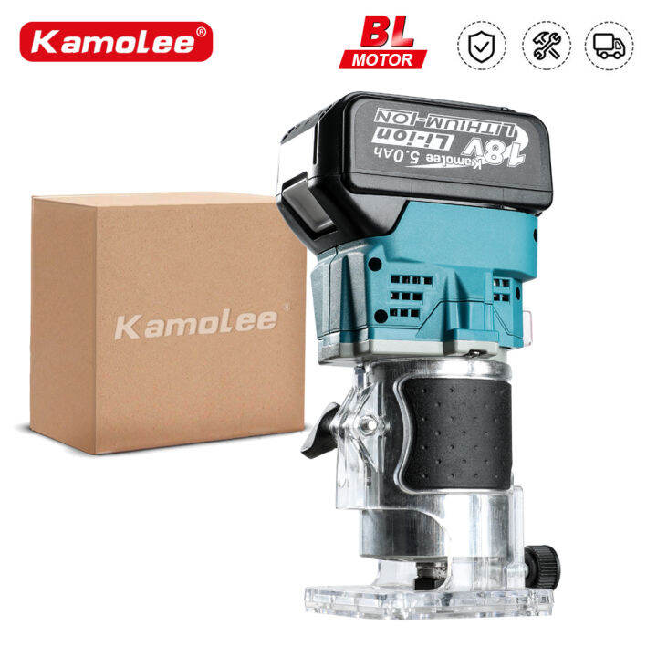 Kamolee Tool W Brushless Power Router Penggilingan Kayu Listrik Pemangkas Ukiran Tangan Kayu