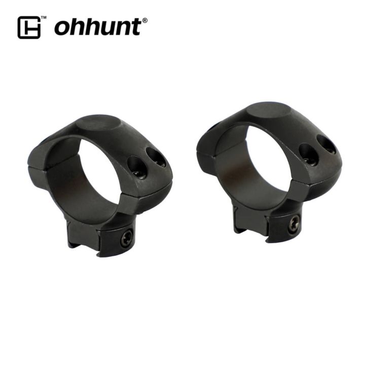 ohhunt-แหวนเหล็กคุณภาพสูง-ขาต่ำ-รัดท่อ-25-4-mm-rings-11mm-dovetail-rail-tactical-steel-scope-mount