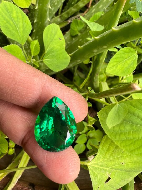 nano-พลอย-นาโนสีเขียว-27-กะรัต-carats-17x23-มม-1-เม็ด-pieces-lab-made-nano-green-emerald-synthetic