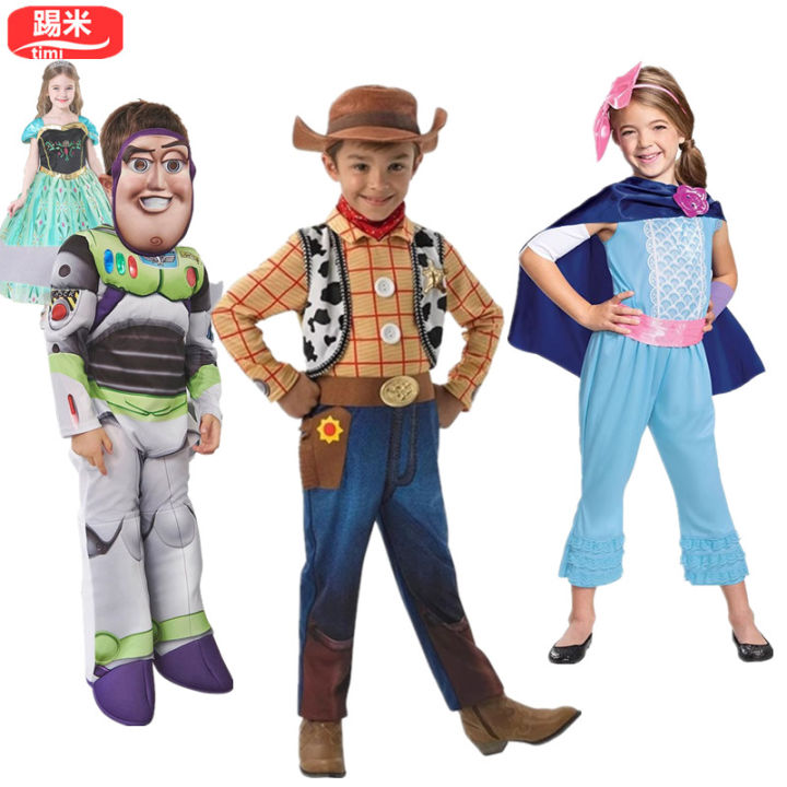 Halloween Cos Children's Disney Toy Story Clothes Woody Shepherd Bask ...