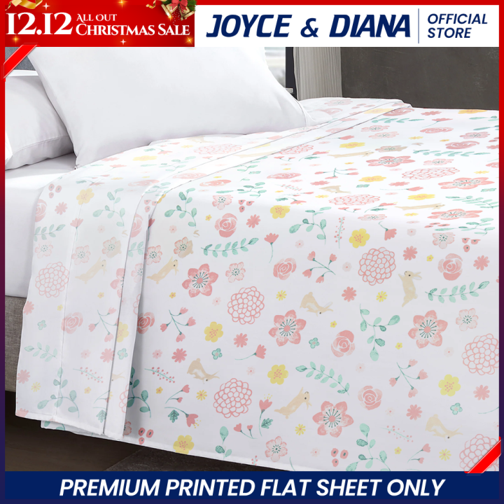 [Flat sheet Only] Joyce & Diana Premium Printed Flat Sheet Only Single