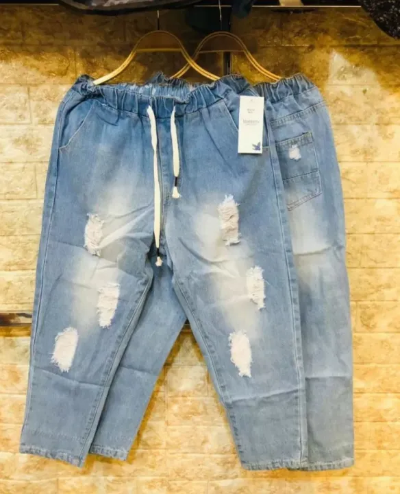 denim tattered pants (812) | Lazada PH