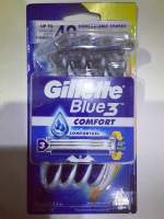 มีดโกนหนวด Gillette Blue3 (แบบ 3 ใบมีด) แพ็ค 4 ชิ้น (ของแท้ 100%)