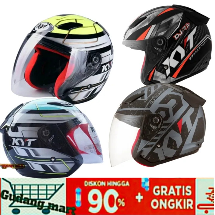Helm KYT DJ Maru Motip World Class Official KYT Original Helm Cowok