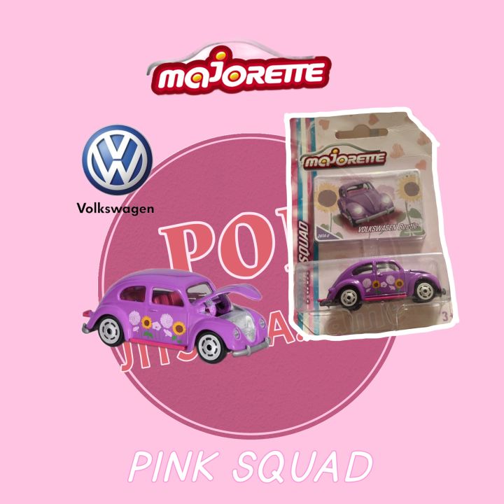 รถโมเดล-majorette-โมเดลรถเหล็ก-รถกระบะ-toyota-revo-รถตู้-รถเต่า-volkswagen-pink-squad