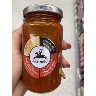 Alice Nero Organic Tomato Sause Arrabiata 200 g. ซอสมะเขือเทศออร์แกนิค สำหรับผัด ตราอัลเซ เนโร่