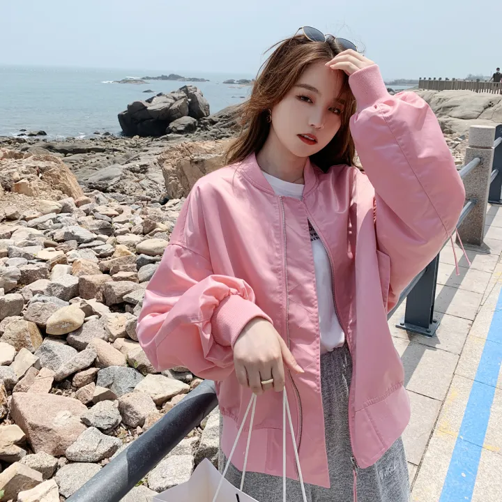 Pink Baseball Uniform Women's Short 2022 New Spring Small Retro Hong