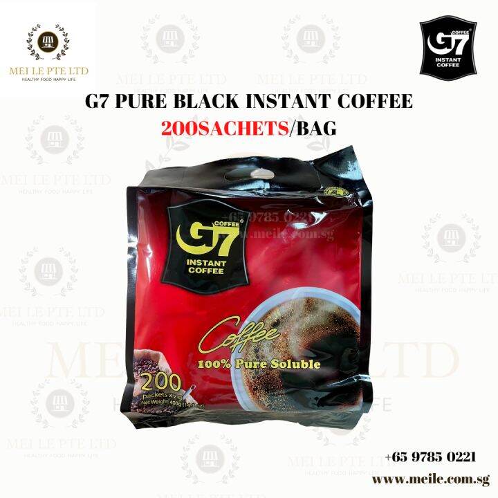 G7 instant coffee Pure black 200 sachets Kopi O Kosong 200 sachets x