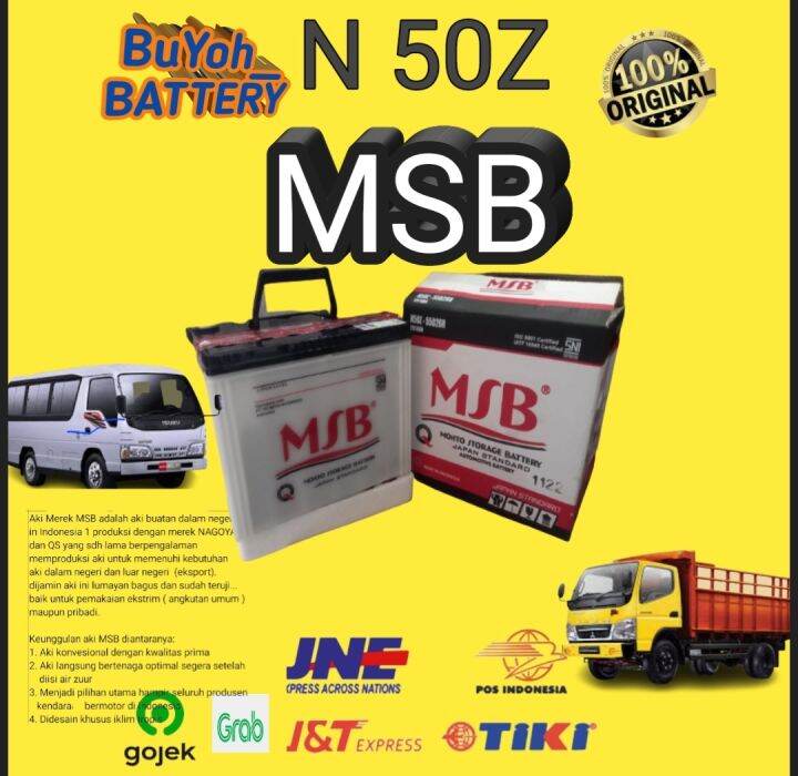 Aki / accu mobil basah GS basah N50z 55D26R 12v 60ah | Lazada Indonesia