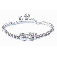 Kr silver | 貔貅 ปี่เซียะเม็ดประคำเงินแท้เรียกทรัพย์
สร้อยข้อมือเงินแท้ ปี่เซียะเม็ดประคำ ยาว 6.5 - 7.5 นิ้ว(ปรับความยาวได้)