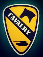 สติ๊กเกอร์แกะลาย ทหารม้า มีรถถัง (CAVALRY) เคลือบใสอีกชั้นเพื่อความทนทาน สวยงาม อายุการใช้งานยาวนาน