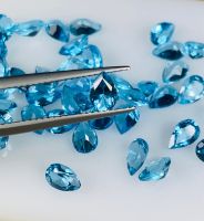 6x4mm Natural Blue Topaz 1 ชิ้น 6x4mm Blue Topaz