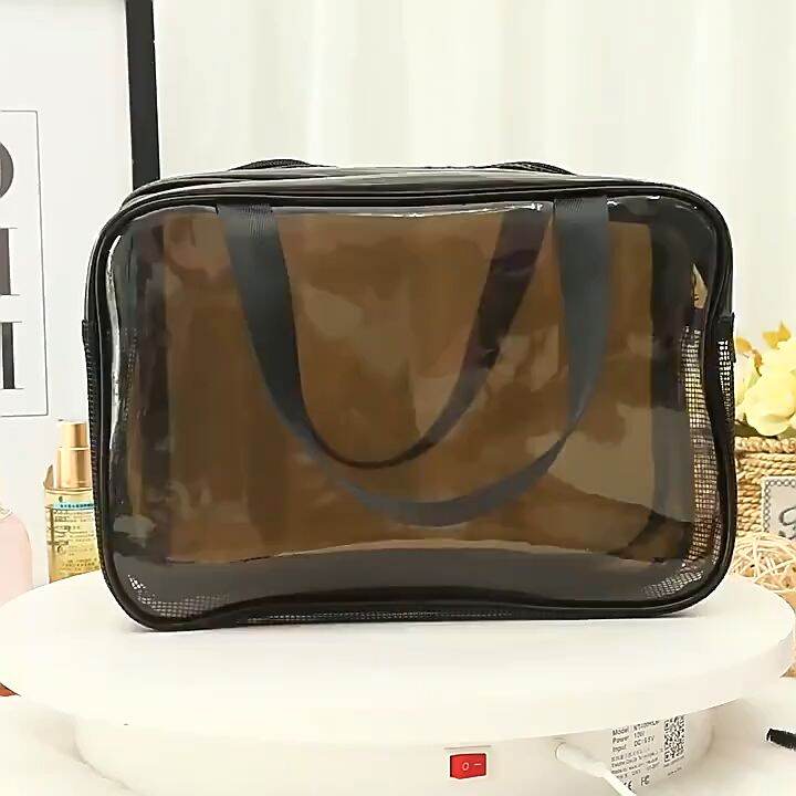 Waterproof Make up Bag PVE Large Cosmetic Bag For Travel Toiletries
