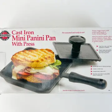 Norpro Cast Iron Panini Pan with Press - Mini