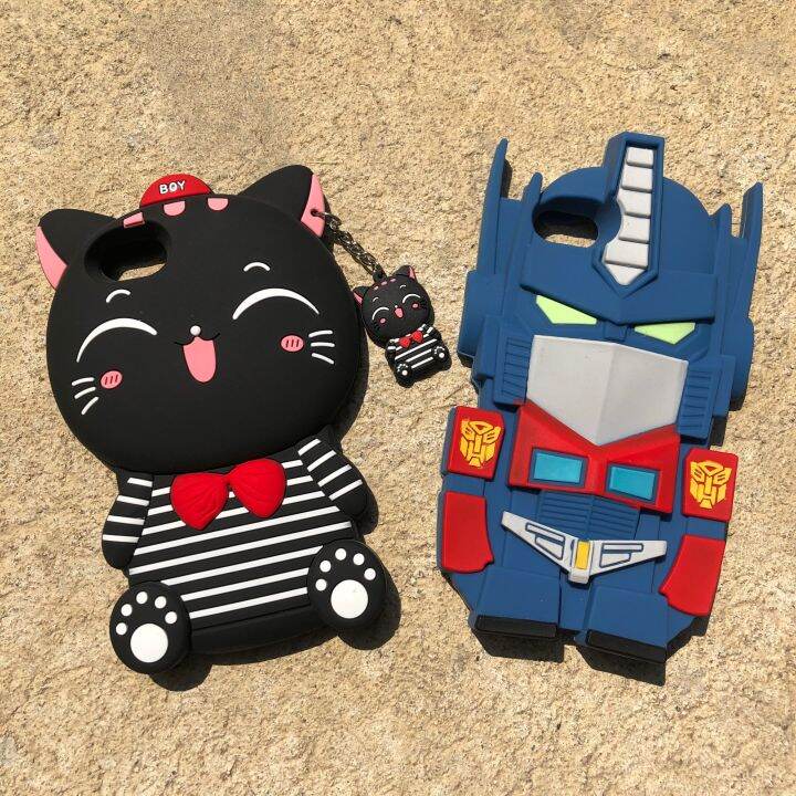เคสซิลิโคนตัวการ์ตูน-iphone-7-8-เคสซิลิโคนนิ่ม-เคสหุ่นยนต์-เคสแมวเมี๊ยว