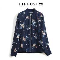 เสื้อคลุม เสื้อแจ็คเก็ต สีกรมลายดอก ?แบรนด์✨TOFFOSI✨ ?เนื้อผ้าชีฟองเนื้อทราย (JK626)