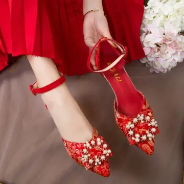 Red deals glitter heels