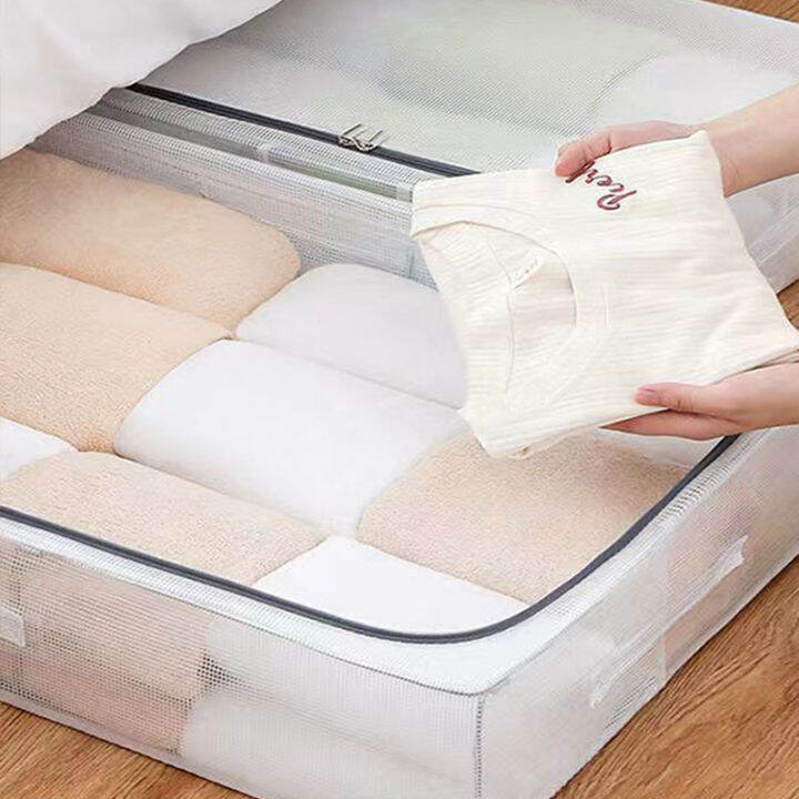 Underbed storage box clear waterproof and moistureproof clothing