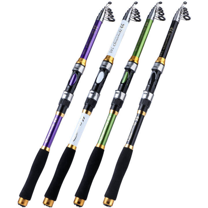 thumbnail interactive-video image 1 of Whistytwig Telescopic Fishing Rod - Compact Retractable Pole For Fresh & Saltwater Fishing 1 of 9