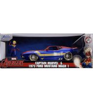 โมเดลรถเหล็ก 1/24 Captain Marvel &amp; 1973 Ford Mustang Mach 1 [JADA]