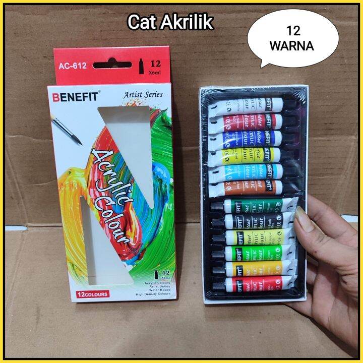 1 Set Cat Akrilik 12 Warna Kualitas Terbaik Lazada Indonesia