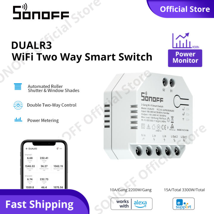 Sonoff Dual R3 - Light control, blind motor mode and power metering 