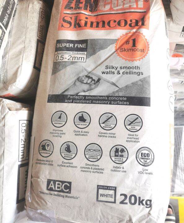 ABC ZEMCOAT Original Skimcoat White Super Finea Per Kilo | Lazada PH