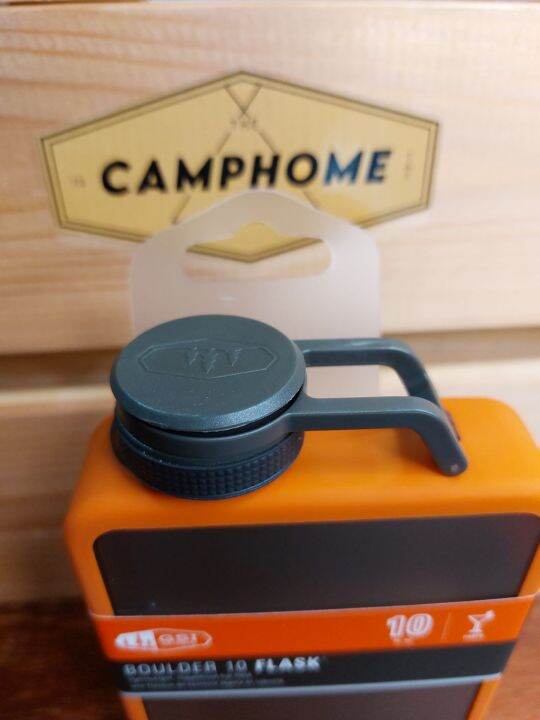 gsi-boulder-flask-10-oz-orange-ที่ใส่เครื่องดื่มบำรุงกำลัง-สำหรับสายอคมป์ทุกรูปแบบ-วัสดุpoly-และขอบsilicon-ทนทานไม่แตกง่ายๆ-เปิดปิดง่ายดาย