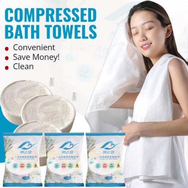 ready stock COD Compressed bath towels Compact multifunction travel