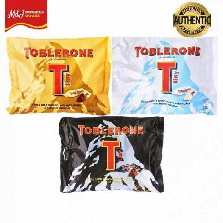 Tiny Toblerone 200g Pack 25pcs/pack Milk Choc/ White/ Dark | Lazada PH