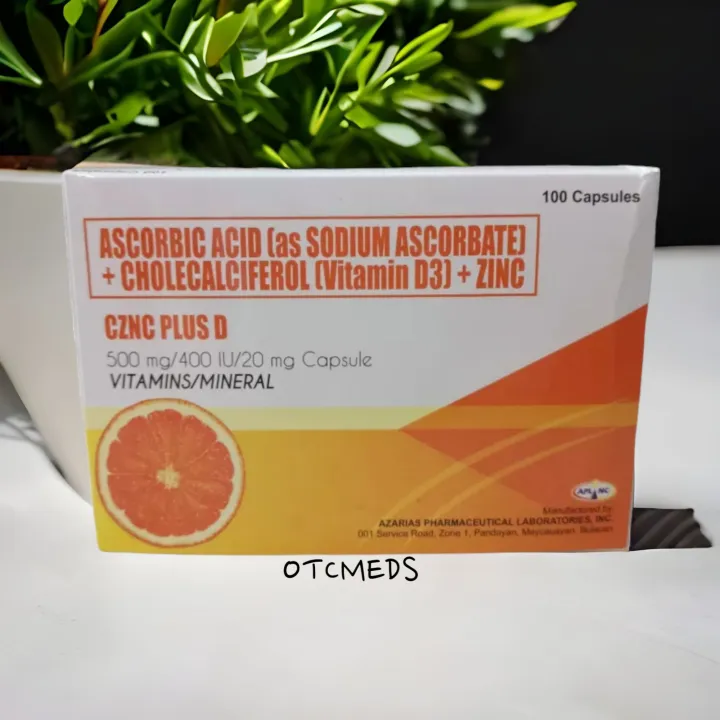 CZNC PLUS D Ascorbic Acid as Sodium Ascorbate + Vitamin D3 + Zinc