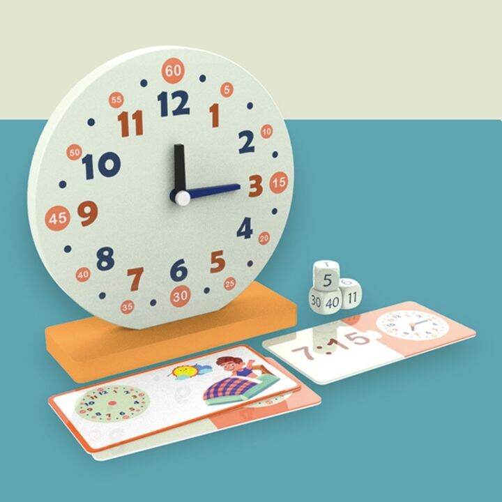Kids Colorful Learning Clock Set for Playrooms Nursery 4+ Years Telling