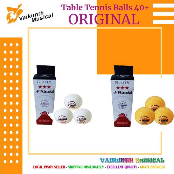 NITTAKU 3-stars Premium 40+ - Palline da ping pong (confezione da 6