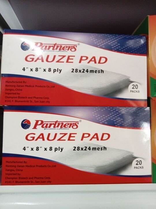 Gauze Pad 4x4x8 Ply Per Box | Lazada PH