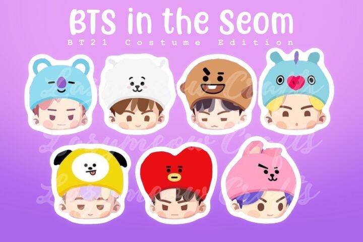 BTS in the Seom Sticker Pack | BT21 Costume Edition | Lazada PH