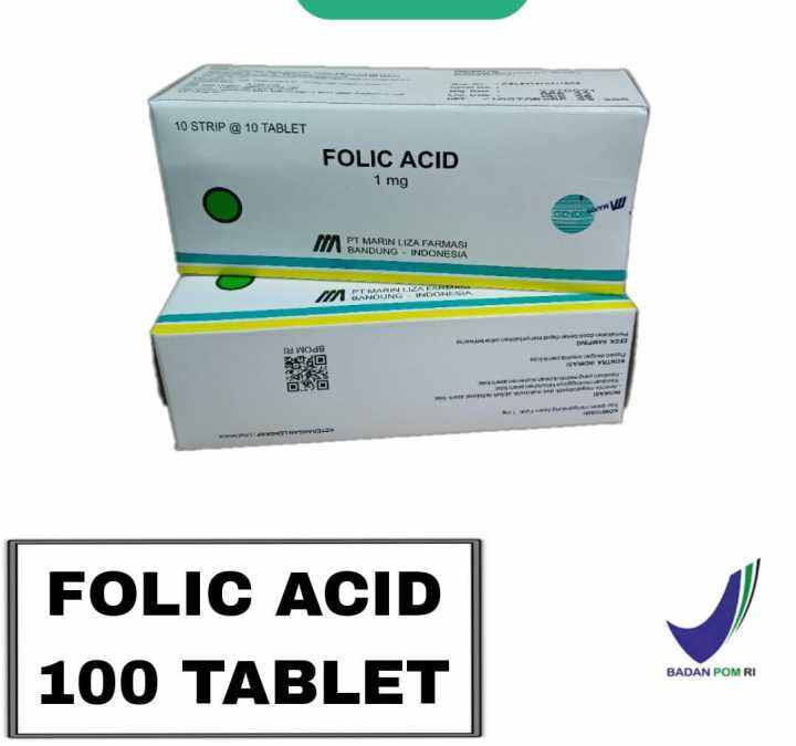 folic acid 1mg / asam folat 1mg box 100 tablet Lazada Indonesia