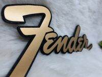 โลโก้ โลโก้ FeNdEr.. fenderlogo ทองมาแชลขอบดำ งานแฮนด์เมด  หนา2mm