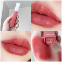 Maybelline superstay matte Ink เป็นอีกสีที่สวยเลย โทนแดงอมส้มเบาๆ สีไม่สดจนเกินไป เนื้อบางเบา ไม่หนักปาก ติดทน ไม่ติดแมส ปากดูอวบอิ่มสวย